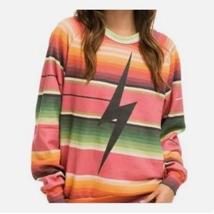 Aviator Nation Tulum Serape Stripe Bolt-Size M